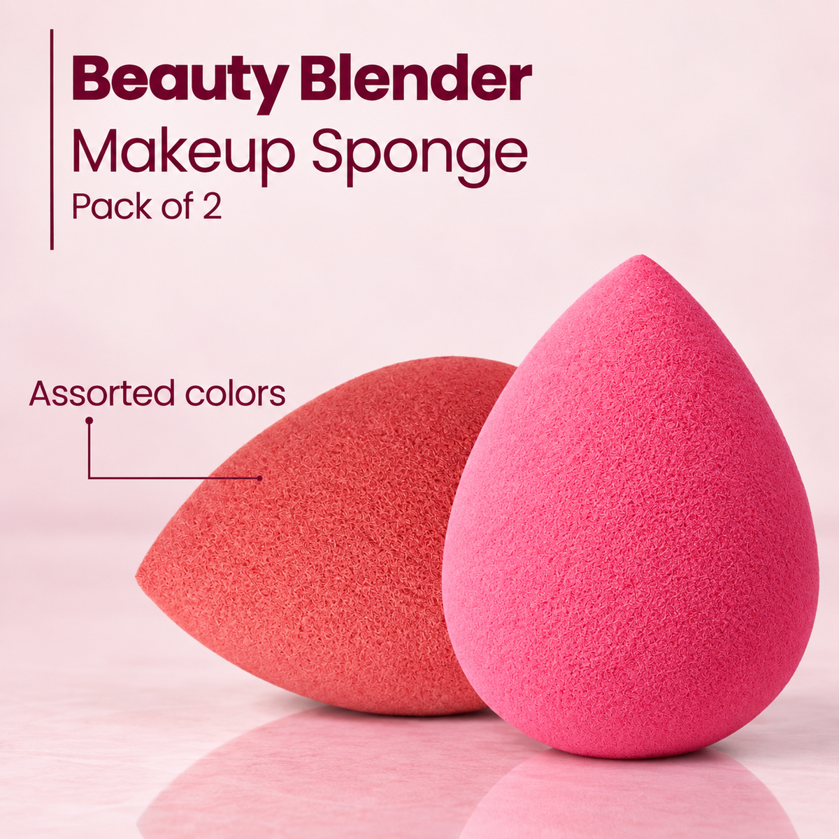 MAKEUP BEAUTY BLENDER SPONGE (PACK OF 2)