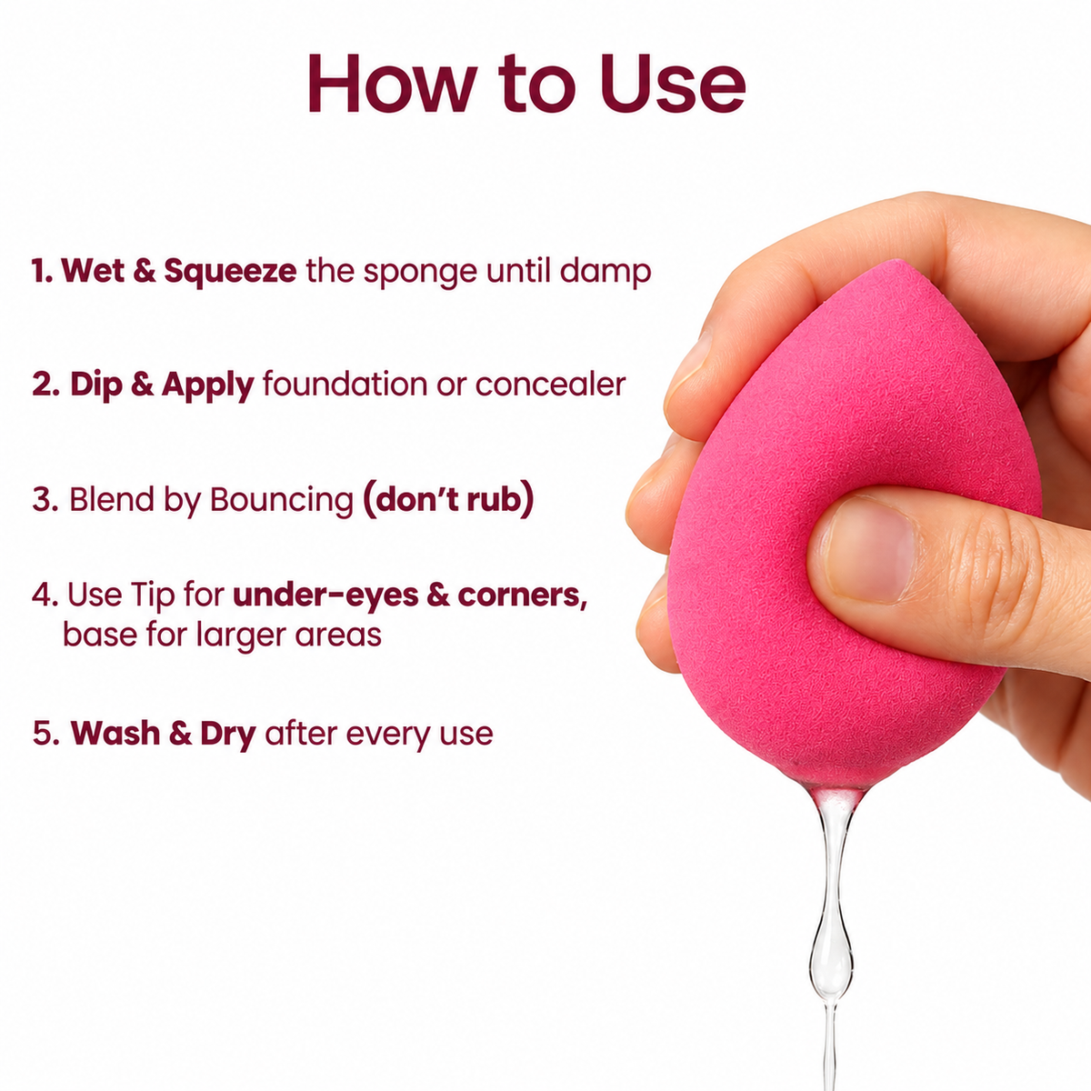 MAKEUP BEAUTY BLENDER SPONGE (PACK OF 2)