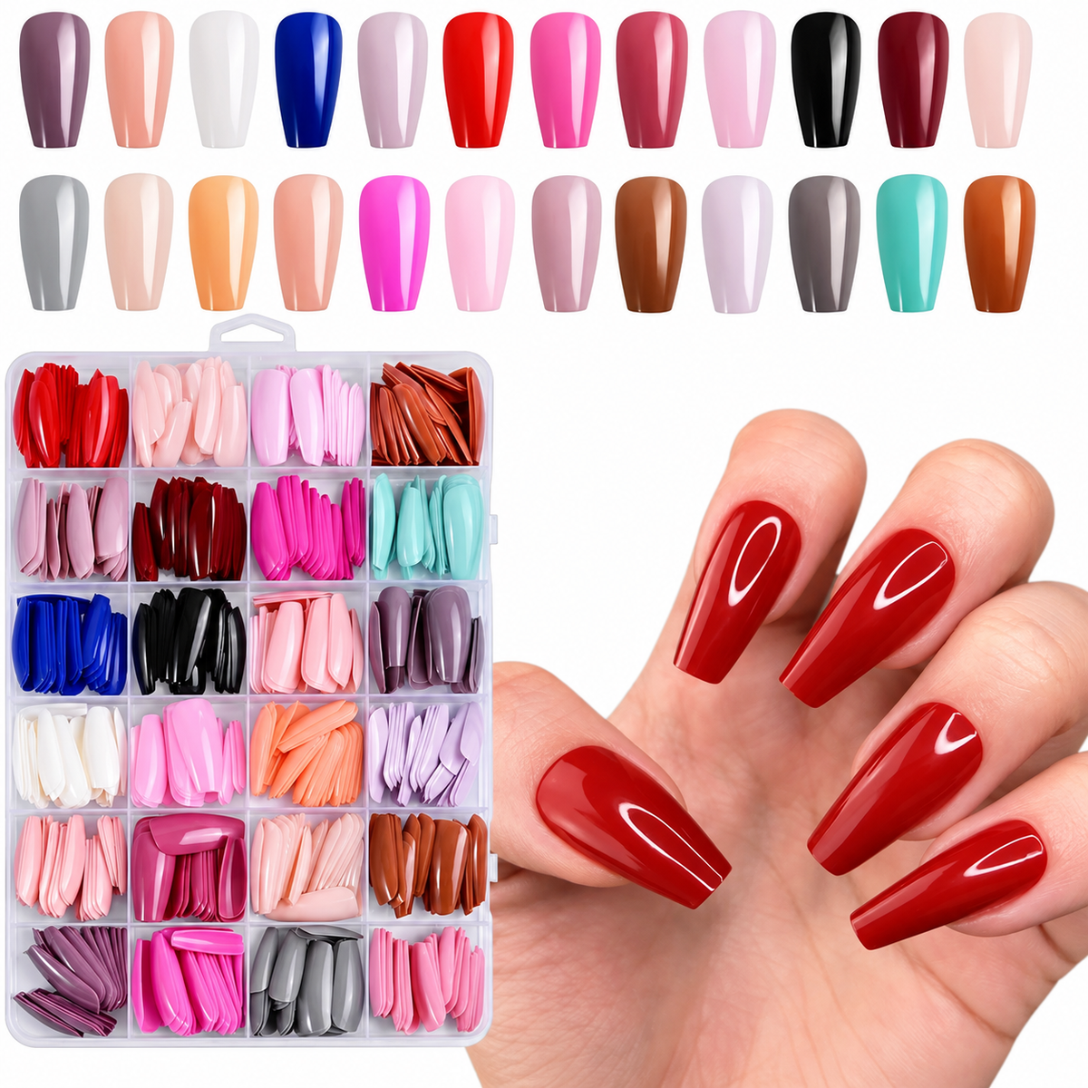 576PCS ARTIFICIAL NAILS BOX