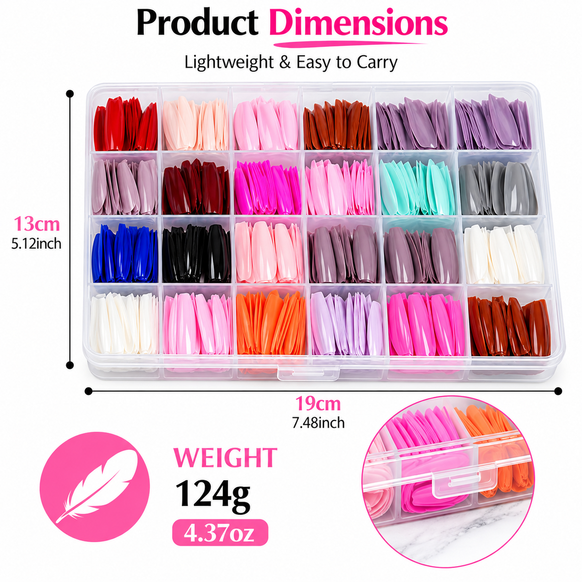 576PCS ARTIFICIAL NAILS BOX