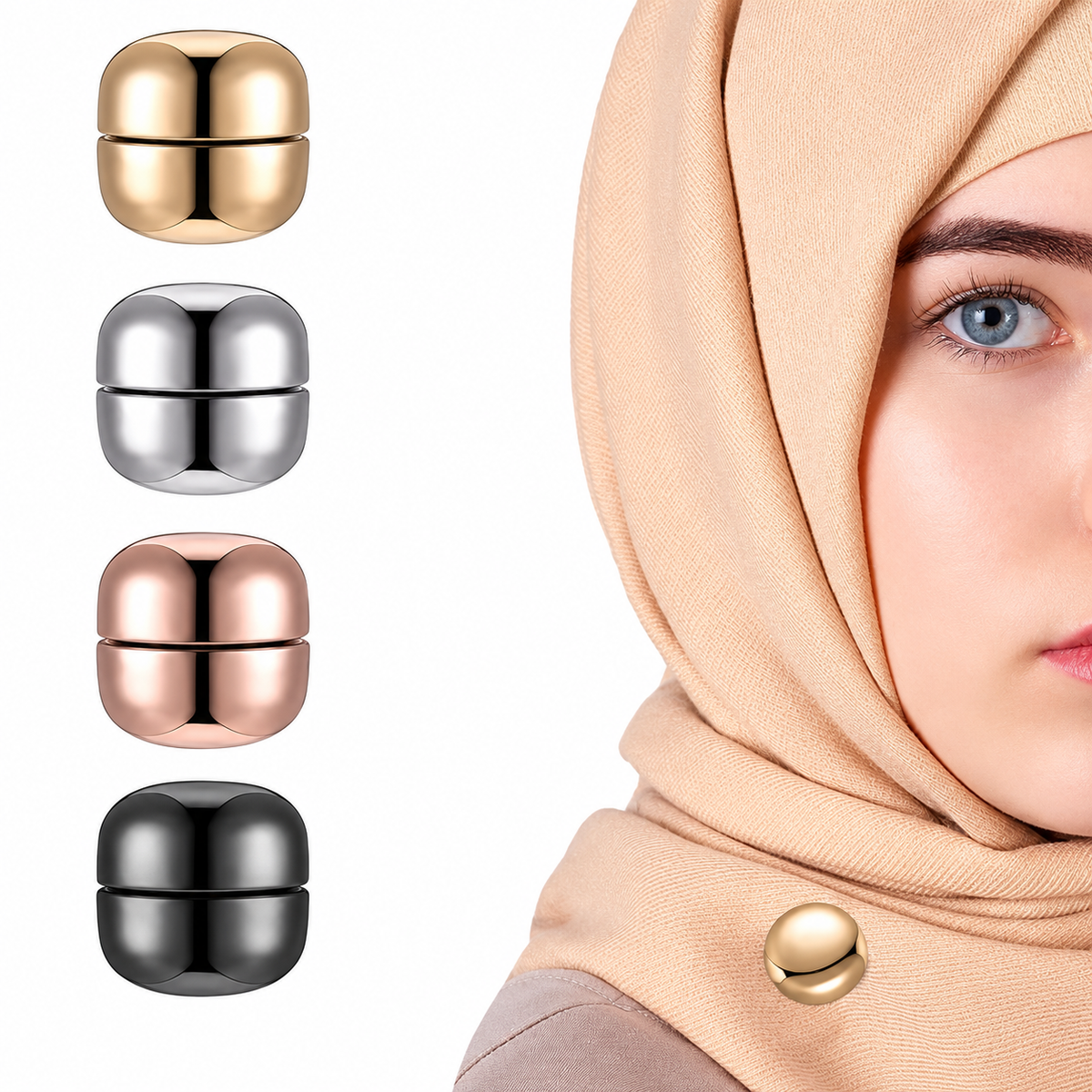 MAGNETIC HIJAB PINS (3 pair )