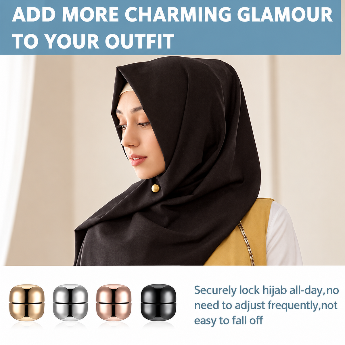 MAGNETIC HIJAB PINS (3 pair )