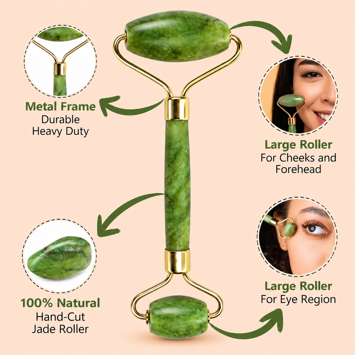 STONE FACIAL ROLLER WITH STONE