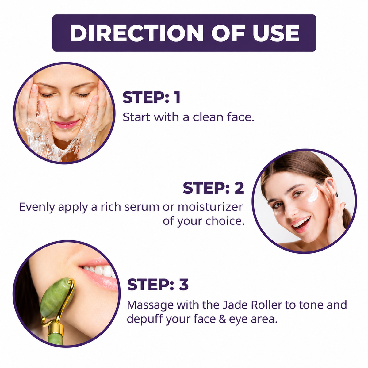 STONE FACIAL ROLLER WITH STONE